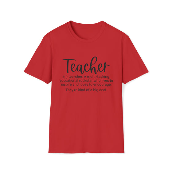 Teacher Shirt | Teacher Definition Educator | Gift for Teachers | Unisex Soft Style Tee T-Shirt