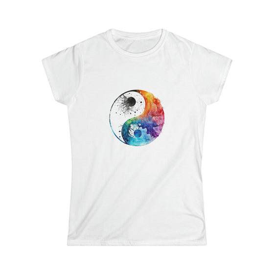 Yoga Shirt | Watercolor Yin Yang Symbol V2 | T-Shirt Women's Soft style Tee