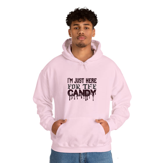 Halloween Sweatshirt | Just Here For The Candy | Unisex Hooded Hoodie Sweatshirt