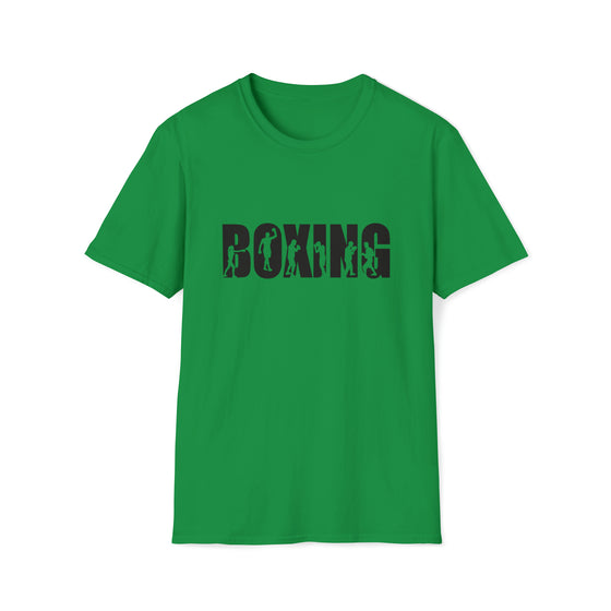 Boxing Sporting Name Athlete Silhouettes | Unisex Soft Style T-Shirt | Embrace Your Vibe