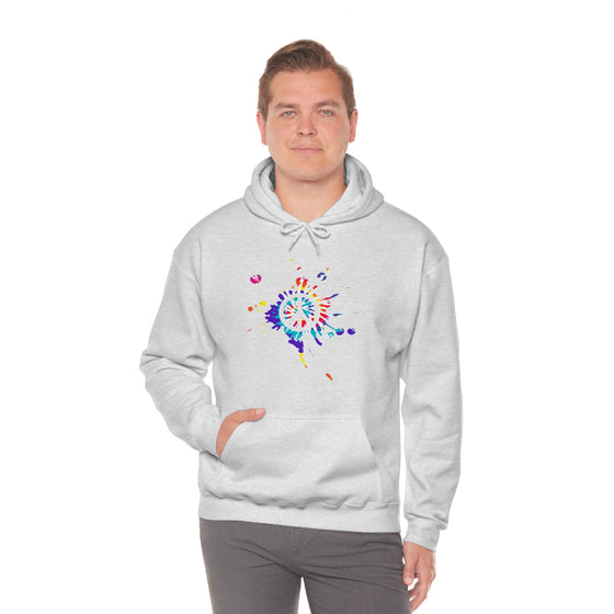 Chill Stitch – Peace Sign Color Splat - Unisex Hooded Hoodie Sweatshirt – Embrace Your Vibe