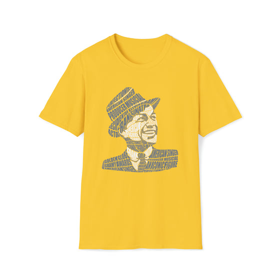 Frank Sinatra | Unisex Soft Style Tee T-Shirt | Embrace Your Vibe | Calligram Word Design