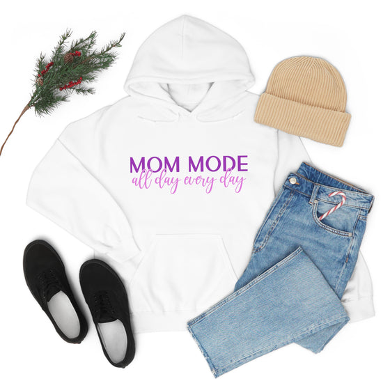 Chill Stitch – Mom Mode All Day - Unisex Hooded Hoodie Sweatshirt – Embrace Your Vibe