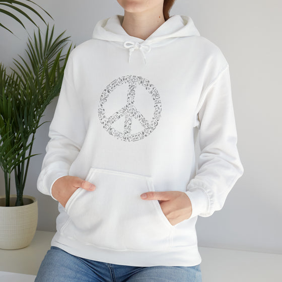 Music Sweatshirt | Rhyme In Peace Symbol | Abstract Unisex Hooded Hoodie Sweatshirt