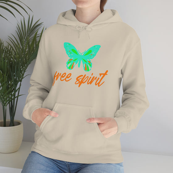 Chill Stitch – Free Spirit Butterfly - Unisex Hooded Hoodie Sweatshirt – Embrace Your Vibe