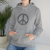 Hippie Sweatshirt | War Peace Symbol Machine| Abstract Unisex Hooded Hoodie Sweatshirt