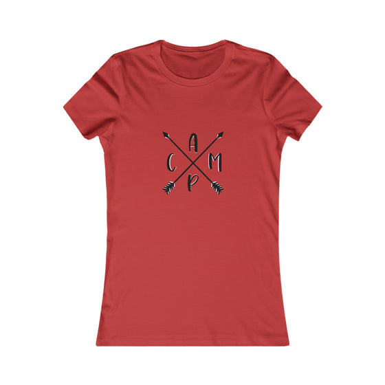 Camp Arrows Logo Camping | Women’s Bella Canvas |  Soft Style Tee T-Shirt | Chill Stitch Clothing