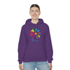 Chill Stitch – Sunflower Rainbow Peace - Unisex Hooded Hoodie Sweatshirt – Embrace Your Vibe