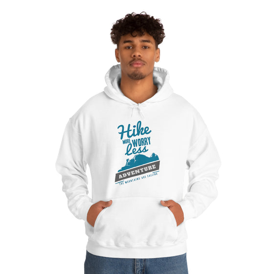 Chill Stitch – Hike More Worry Less - Unisex Hooded Hoodie Sweatshirt – Embrace Your Vibe