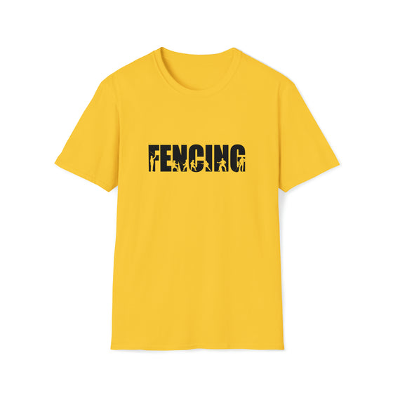 Fencing Dueling Shirt | Athlete Silhouettes | Unisex Soft Style T-Shirt