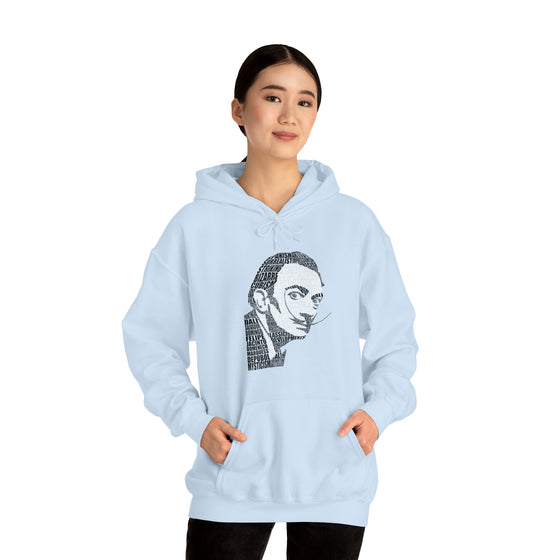 Salvador Dali Artist | Unisex Hooded Hoodie Sweatshirt  | Calligram Word Design