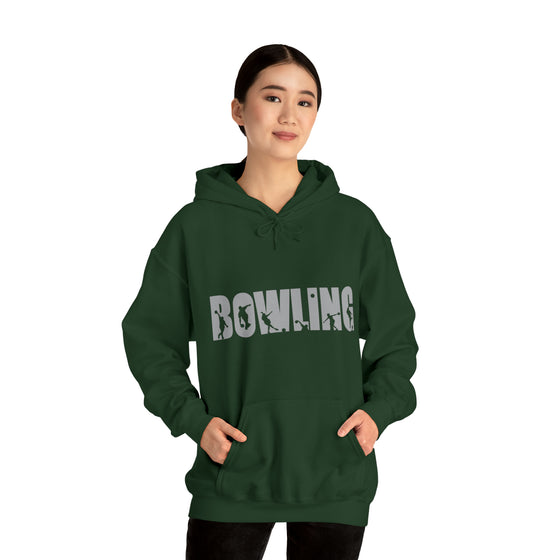 Bowling Silhouette Sport | Unisex Hooded Hoodie Sweatshirt | Embrace Your Vibe