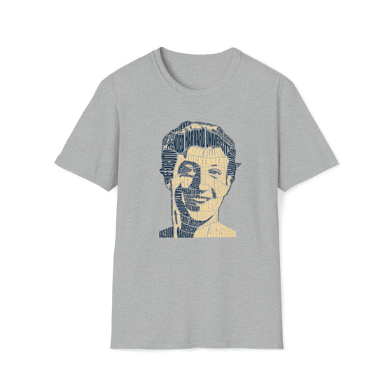 Mark Zuckerberg Meta |  Unisex Soft Style Tee T-Shirt  | Calligram Word Design