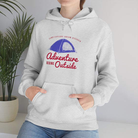 Chill Stitch – Outside Your Tent Adventure - Unisex Hooded Hoodie Sweatshirt – Embrace Your Vibe