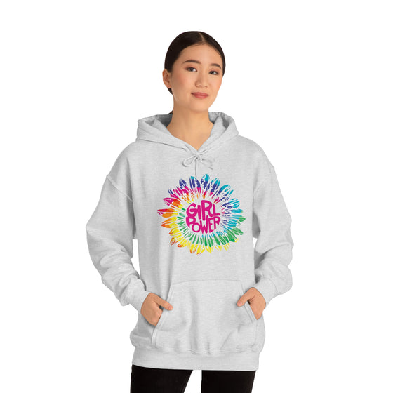 Chill Stitch – Girl Power Tie-Dye - Unisex Hooded Hoodie Sweatshirt – Embrace Your Vibe