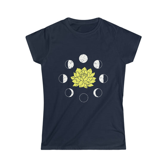 Yoga Shirt | Lotus Moon Phases Yoga | T-Shirt Soft style Tee