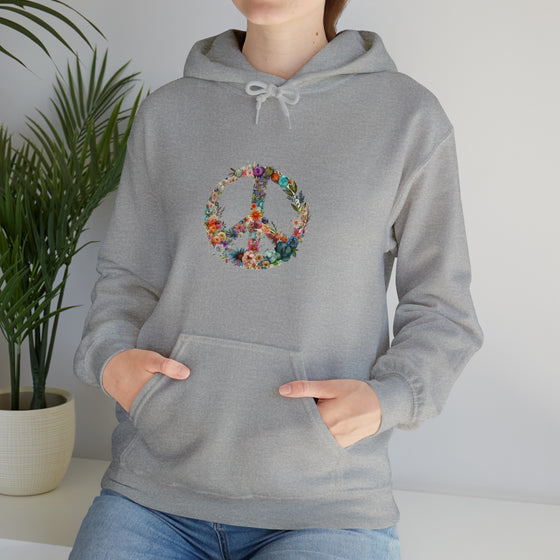 Flower Piece Symbol Sweatshirt | V2 Watercolor | Unisex Hooded Hoodie Sweatshirt