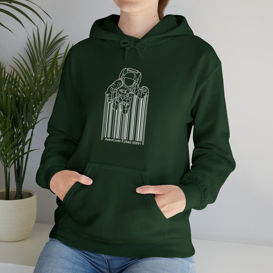 Astrocode Space Funny Astronaut | Abstract | Minimalist | Modern | Unisex Hooded Hoodie Sweatshirt | Embrace Your Vibe