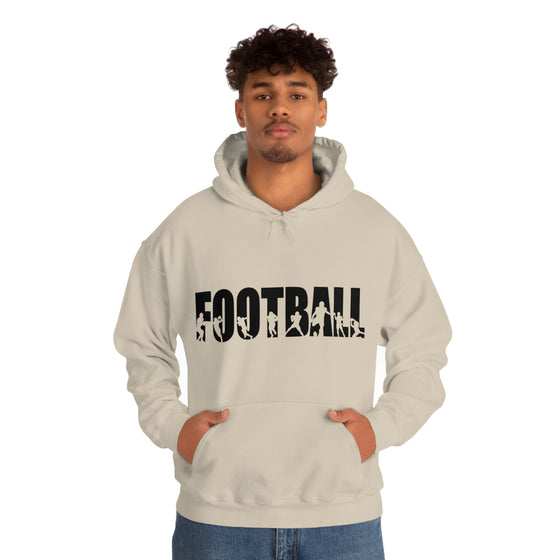 Chill Stitch – Football Sport - Unisex Hooded Hoodie Sweatshirt – Embrace Your Vibe