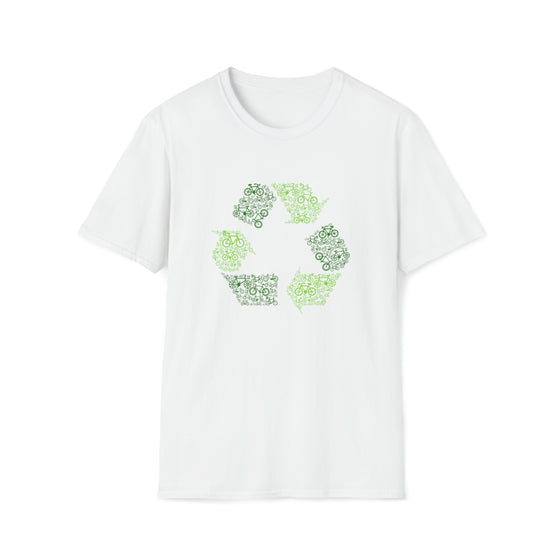 Bike Shirt | Recycling Bikes | Abstract Unisex Soft Style Tee T-Shirt