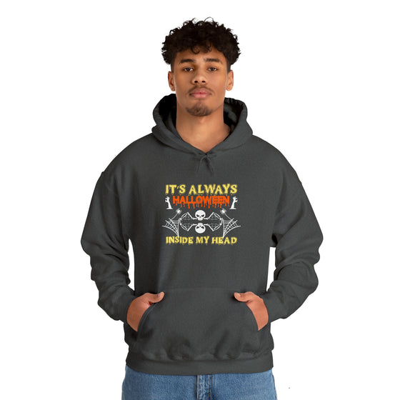 Halloween Sweatshirt | Always Halloween Inside My Head | Unisex Hooded Hoodie Sweatshirt