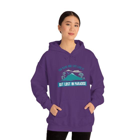 Chill Stitch – Get Lost in Paradise - Unisex Hooded Hoodie Sweatshirt – Embrace Your Vibe