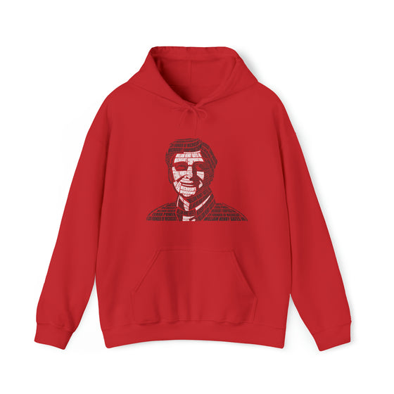 Bill Gates | Unisex Hooded Hoodie Sweatshirt | Embrace Your Vibe | Calligram Word Design