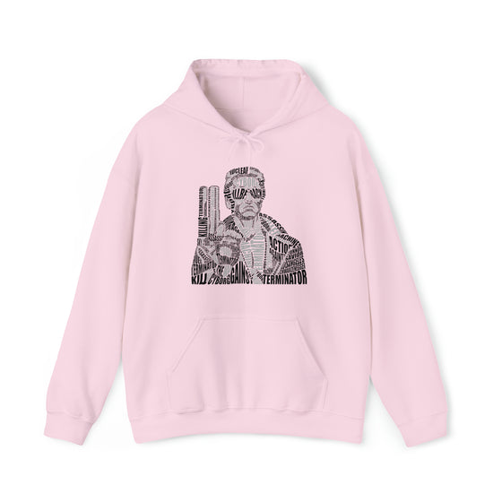 Terminator Movie | Unisex Hooded Hoodie Sweatshirt  | Calligram Word Design