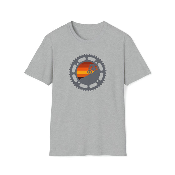 Bike Shirt | MTB Silhouette Bike Sprocket Mountain Biking | Unisex Soft style T-Shirt