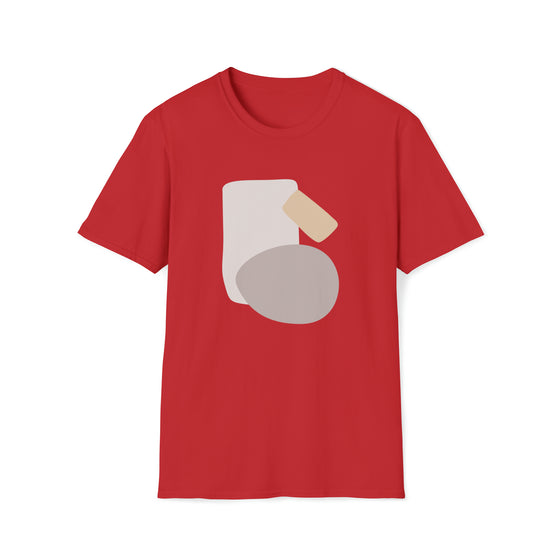 Abstract Blocks Egg Shapes V19 | Unisex Soft Style Tee T-Shirt | Embrace Your Vibe