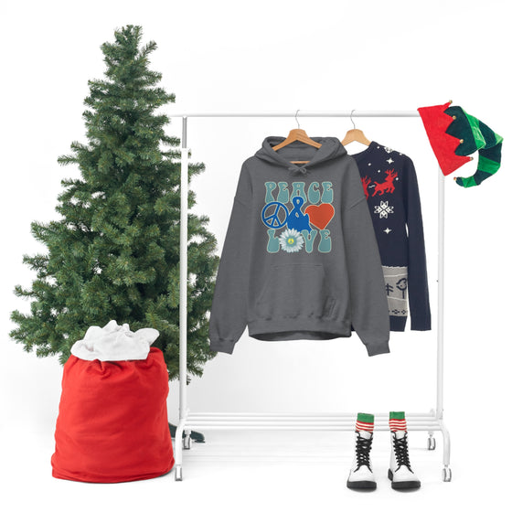 Chill Stitch – Peace & Love - Unisex Hooded Hoodie Sweatshirt – Embrace Your Vibe