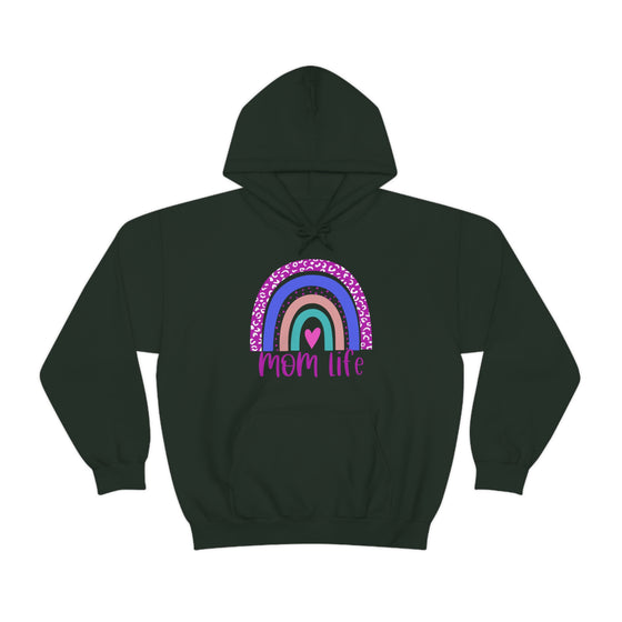 Chill Stitch – Mom Life Rainbow - Unisex Hooded Hoodie Sweatshirt – Embrace Your Vibe