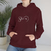 Chill Stitch – She Is Mom - Unisex Hooded Hoodie Sweatshirt – Embrace Your Vibe