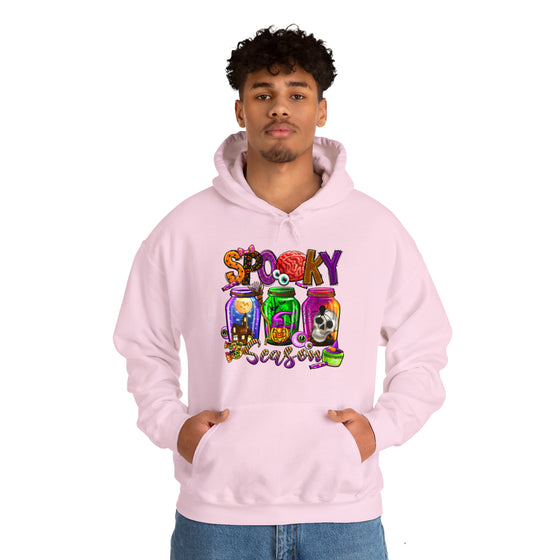 Halloween Sweatshirt | Spooky Season Specimen Jars | Unisex Hooded Hoodie Sweatshirt