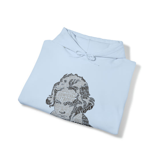 Ludwig van Beethoven Symphony Music | Unisex Hooded Hoodie Sweatshirt | Embrace Your Vibe | Calligram Word Design