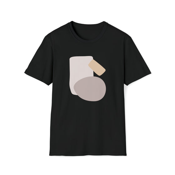 Abstract Blocks Egg Shapes V19 | Unisex Soft Style Tee T-Shirt | Embrace Your Vibe