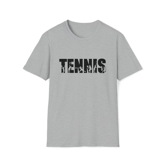Tennis Shirt | Sporting Athlete Silhouettes | Unisex Soft Style T-Shirt