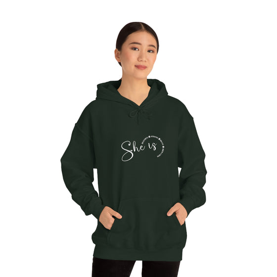 Chill Stitch – She Is Mom - Unisex Hooded Hoodie Sweatshirt – Embrace Your Vibe