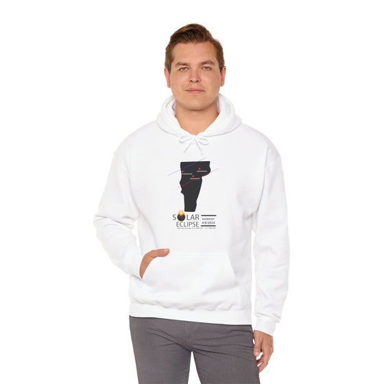 VERMONT Total Solar Eclipses April 8  2024  Total Eclipse | Unisex Hooded Hoodie Sweatshirt | Embrace Your Vibe | Astronomy