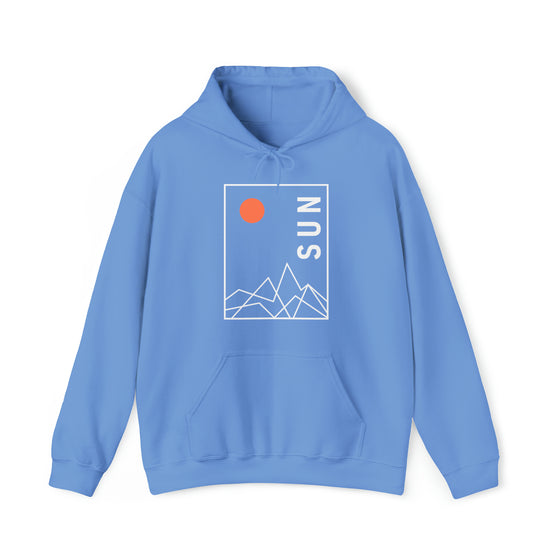Abstract Shapes V5 Mountain Peaks Sun | Abstract | Minimalist | Modern  Unisex Hooded Hoodie Sweatshirt | Embrace Your Vibe