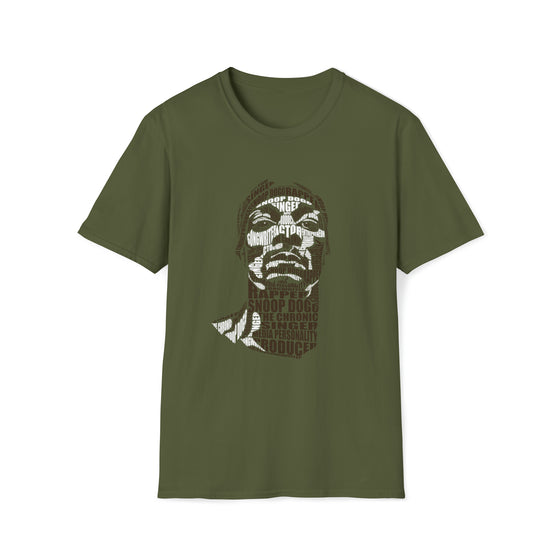 Snoop Dogg Rapper | Unisex Soft Style Tee T-Shirt  | Calligram Word Design
