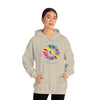 Chill Stitch – Sunflower Rainbow Peace - Unisex Hooded Hoodie Sweatshirt – Embrace Your Vibe