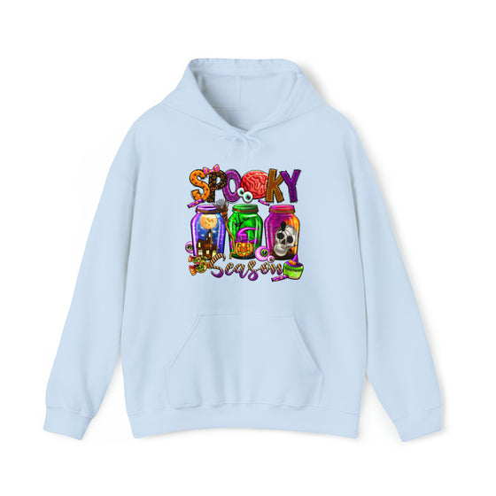 Halloween Sweatshirt | Spooky Season Specimen Jars | Unisex Hooded Hoodie Sweatshirt