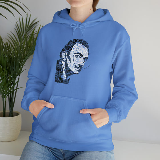 Salvador Dali Artist | Unisex Hooded Hoodie Sweatshirt  | Calligram Word Design