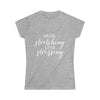 Yoga Shirt | Women's Soft style Tee | Yoga Stretching Less Stressing | Tee  T-Shirt