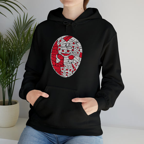 Jason  Friday  Halloween | Unisex Hooded Hoodie Sweatshirt | Embrace Your Vibe | Calligram Word Design