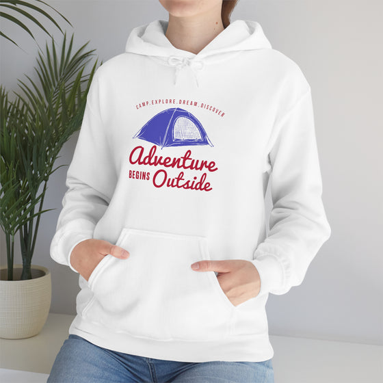 Chill Stitch – Outside Your Tent Adventure - Unisex Hooded Hoodie Sweatshirt – Embrace Your Vibe