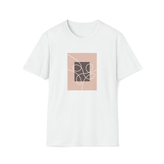 Abstract Blocks Line Shapes V13 | Unisex Soft Style Tee T-Shirt | Embrace Your Vibe
