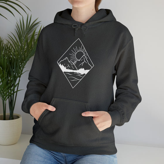 Diamond Lake Mountains Sweatshirt | Unisex Hooded Hoodie Sweatshirt