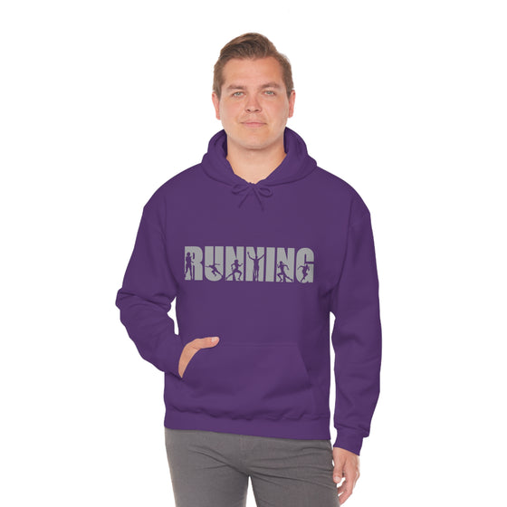 Chill Stitch – Running Sport - Unisex Hooded Hoodie Sweatshirt – Embrace Your Vibe